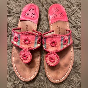 GUC Jack Rogers madras print sandals